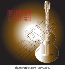 vector grunge guitar abstract background