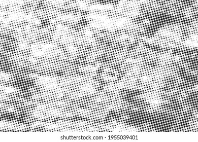 Vector grunge halftone. Abstract wave dots texture background.