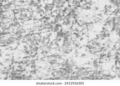 Vector grunge halftone effect texture. Abstract black dots pattern.