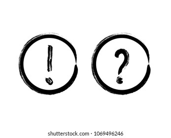 Vector grunge hand drawn check marks and check boxes icons