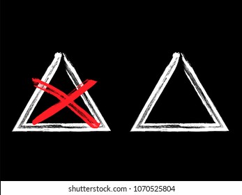 Vector grunge hand drawn check marks and check boxes icons