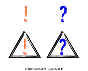 Vector grunge hand drawn check marks and check boxes icons