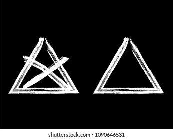 Vector grunge hand drawn check marks and check boxes icons
