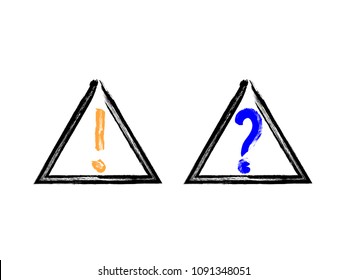 Vector grunge hand drawn check marks and check boxes icons