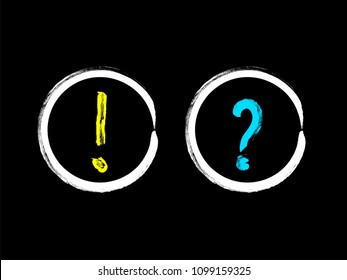 Vector grunge hand drawn check marks and check boxes icons