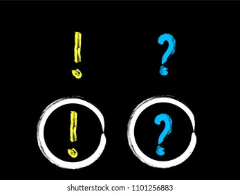 Vector grunge hand drawn check marks and check boxes icons