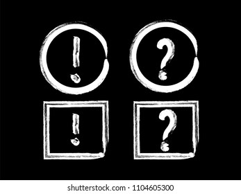 Vector grunge hand drawn check marks and check boxes icons