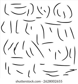 Vector Grunge Hand drawn Strokes,vector grunge brushes, hand drawn ink strokes