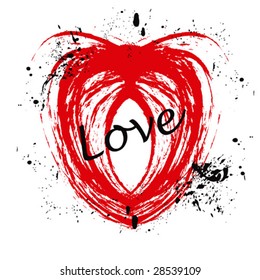 vector grunge heart