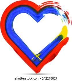 Vector Grunge Heart . Grunge Heart Element for your Design 