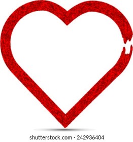 Vector Grunge Heart . Grunge Heart Element for your Design 