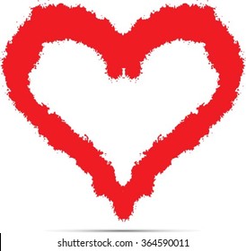 Vector Grunge Heart . Grunge Heart Element for your Design
