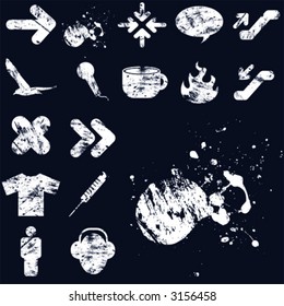 vector grunge icons