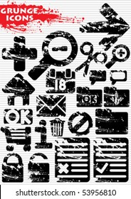 vector grunge icons