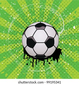 vector grunge illustration of soccer ball