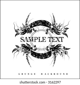 Vector grunge ink frame ( 100% vector, not trace)