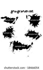 Vector: el pincel de salpicadura de tinta de grunge puede utilizarse para borde, inserción de texto o fondo
