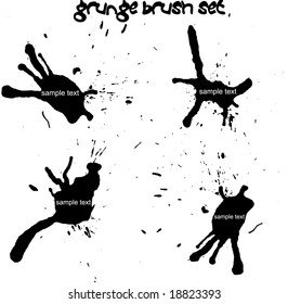 Vector - Grunge ink splat brush can be used for border, text insertion or background