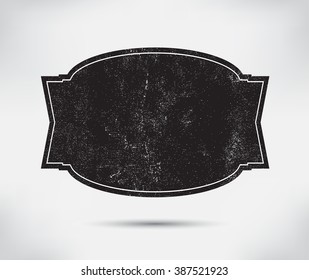 Vector grunge label. Grunge banner. Distressed frame.Vintage badges.