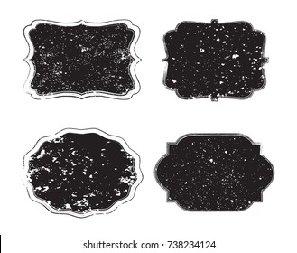 Vector grunge labels.Set of vintage badges,frames.