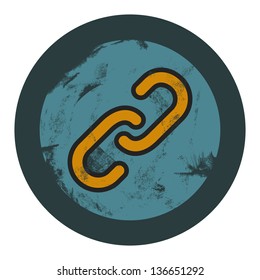 vector grunge link icon, graphic design element