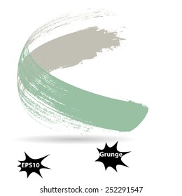 Vector Grunge Logo Design Template. Spiral Shape Cycle Creative Symbols.