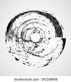 Vector Grunge Logo Design Template Spiral: vector de stock (libre de ...