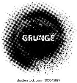 Vector Grunge Logo Design Template . Circle Shape Cycle Creative Symbols . 