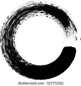 Vector Grunge Logo Design Template . Spiral Shape Cycle Creative Symbols . Wave Icon . 