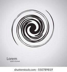 Vector Grunge Logo Design Template. Vector illustration.