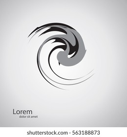 Vector Grunge Logo Design Template. As sign, symbol, web, label. Vector illustration.
