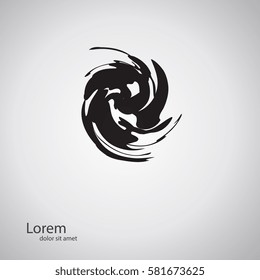 Vector Grunge Logo Design Template. As sign, symbol, web, label. Vector illustration.
