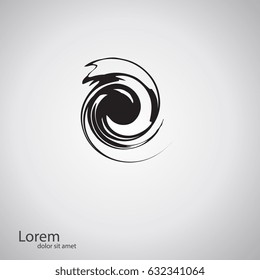 Vector Grunge Logo Design Template. As sign, symbol, web, label. Vector illustration.