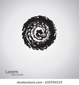 Vector Grunge Logo Design Template. As sign, symbol, web, label. Vector illustration.

