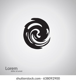 Vector Grunge Logo Design Template. As sign, symbol, web, label. Vector illustration.