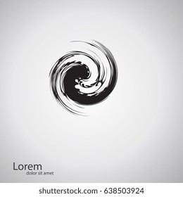 Vector Grunge Logo Design Template. As sign, symbol, web, label. Vector illustration.
