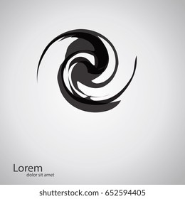 Vector Grunge Logo Design Template. As sign, symbol, web, label. Vector illustration.