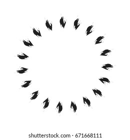 Vector Grunge Logo Design Template. Circle Shape Cycle Creative Symbols. Vector illustration on a white background