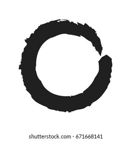 Vector Grunge Logo Design Template. Circle Shape Cycle Creative Symbols. Vector illustration on a white background