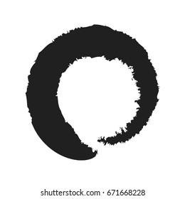 Vector Grunge Logo Design Template. Circle Shape Cycle Creative Symbols. Vector illustration on a white background