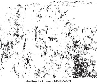 Vector grunge monochrome background. Black and white texture of chips, scratches, cracks. Surface scuffs.