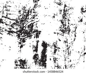 Vector grunge monochrome background. Black and white texture of chips, scratches, cracks. Surface scuffs.