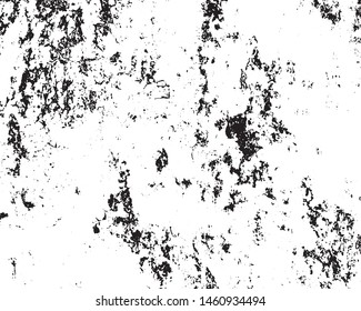Vector grunge monochrome background. Black and white texture of chips, scratches, cracks. Surface scuffs.