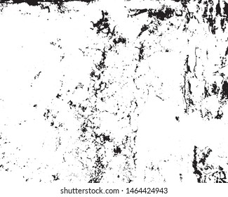 Vector grunge monochrome background. Black and white texture of chips, scratches, cracks. Surface scuffs.