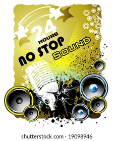 VECTOR grunge music event banner