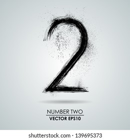 Vector grunge number - two