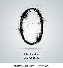 Vector grunge number - zero