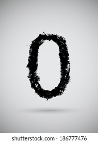 Vector grunge number - zero.