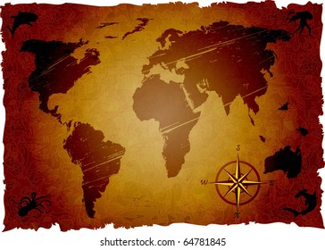 宝の地図 イラスト Stock Illustrations Images Vectors Shutterstock