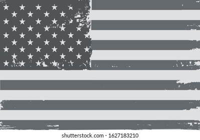 Vector grunge old USA flag